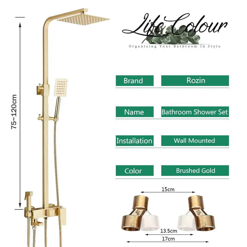 Gold Bidet Mixer Set