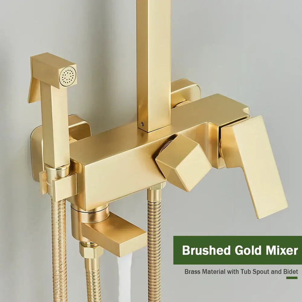 Gold Bidet Mixer Set