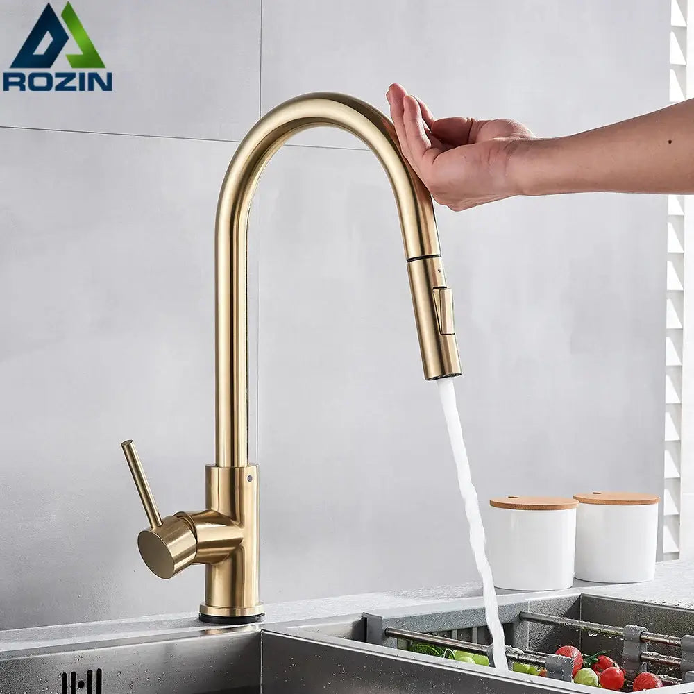 Brushed Gold Smart Touch Faucet
