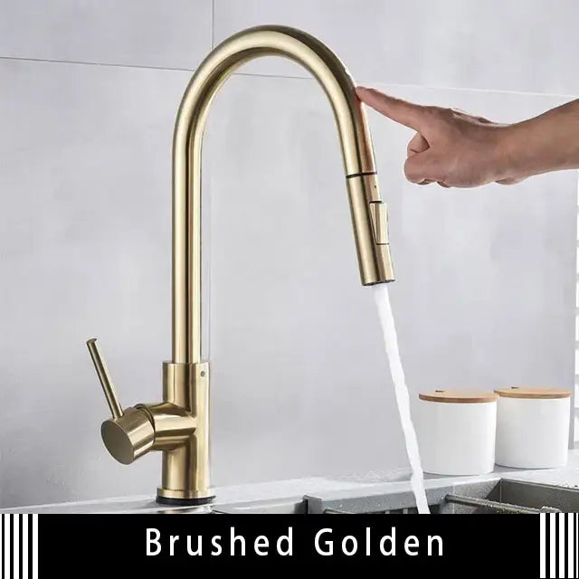 Brushed Gold Smart Touch Faucet