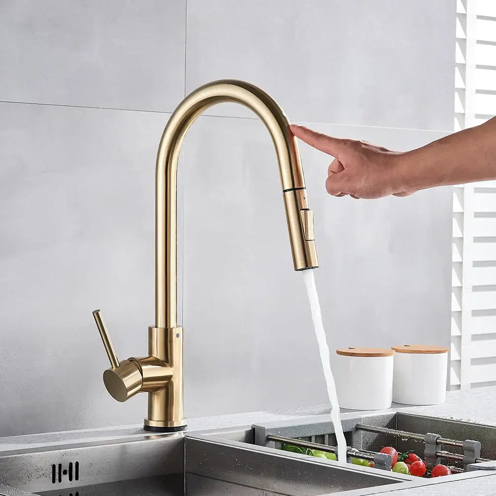 Brushed Gold Smart Touch Faucet