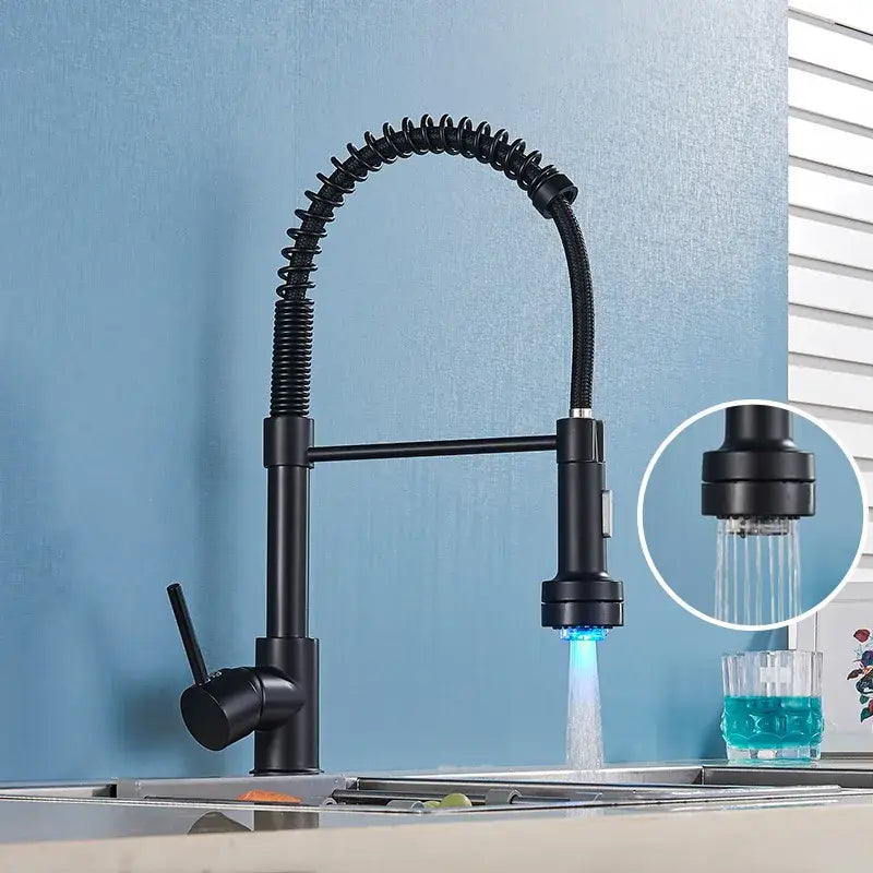 Nickel Spring Kitchen Faucet