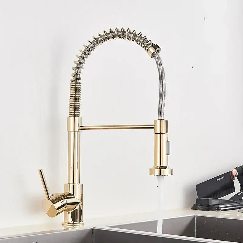 Nickel Spring Kitchen Faucet