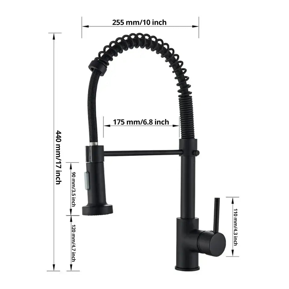Nickel Spring Kitchen Faucet