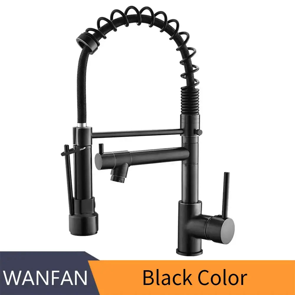 Nickel Spray Head Kitchen Faucet