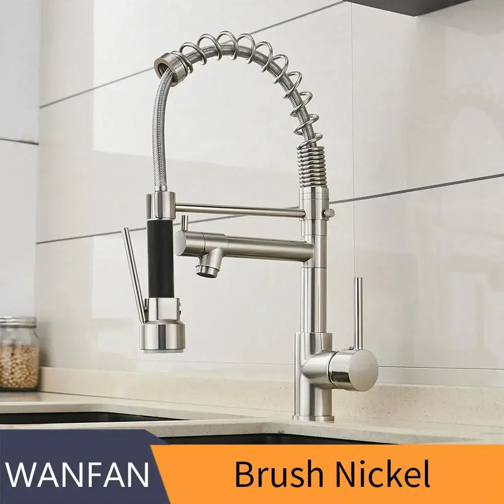 Nickel Spray Head Kitchen Faucet