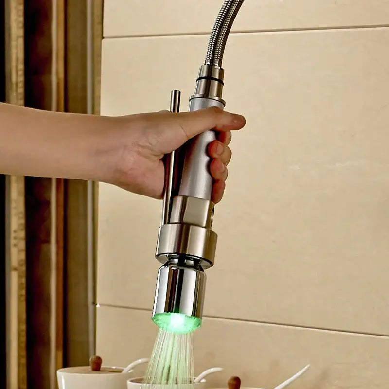 Nickel LED Kitchen Faucet