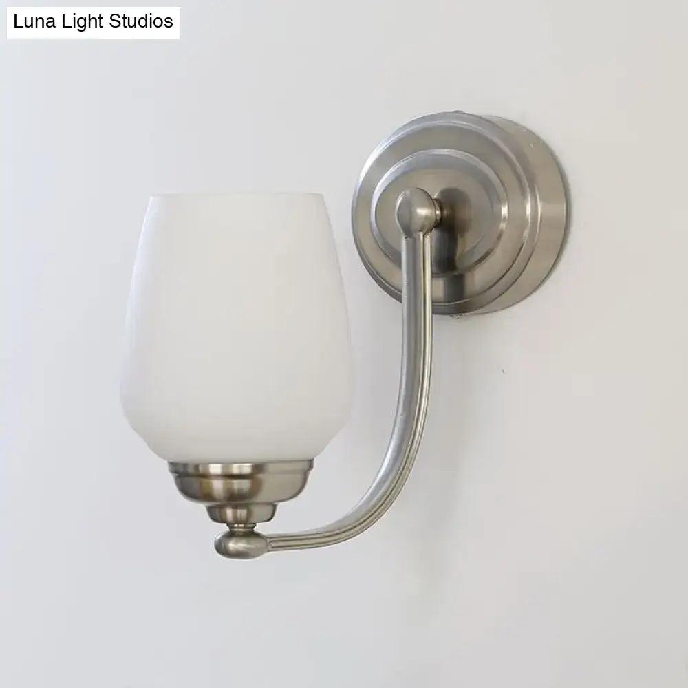 Nickel Glass Wall Lamp