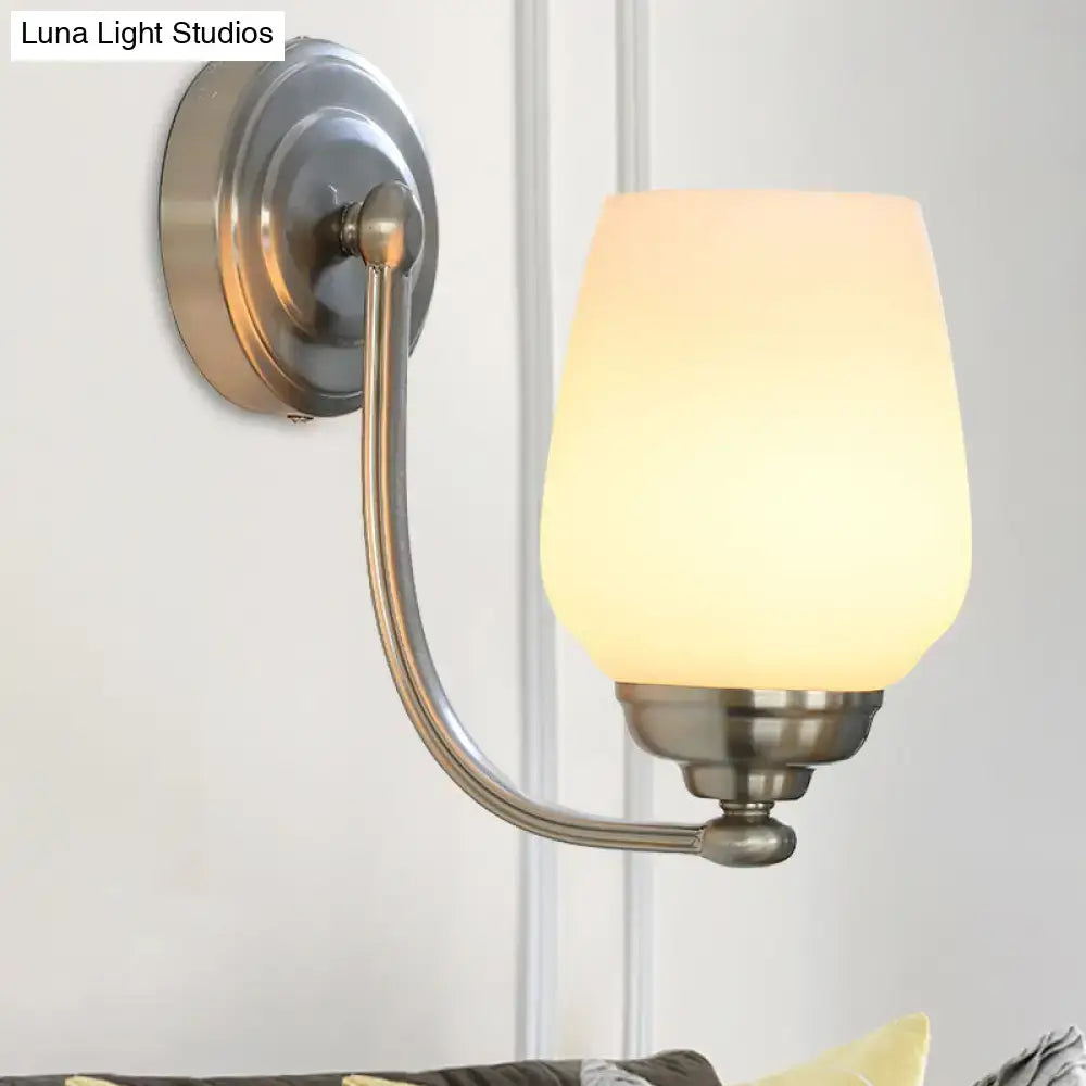 Nickel Glass Wall Lamp