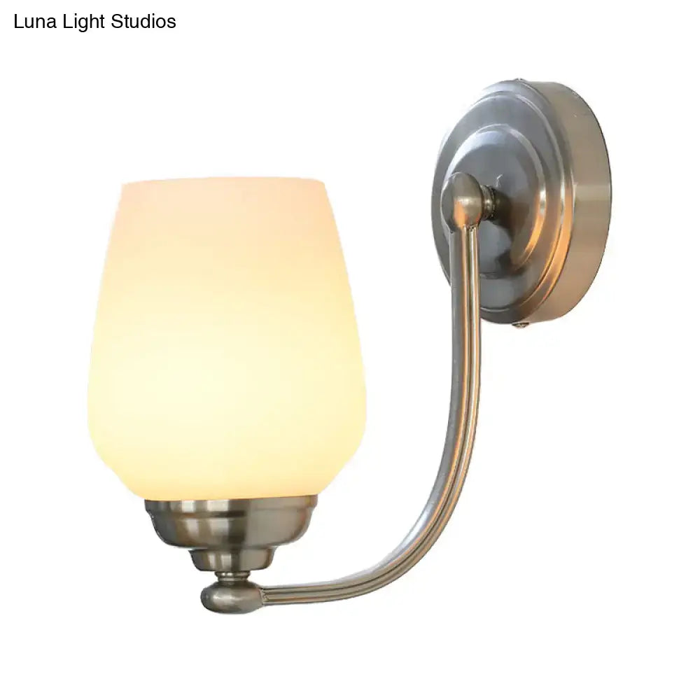 Nickel Glass Wall Lamp