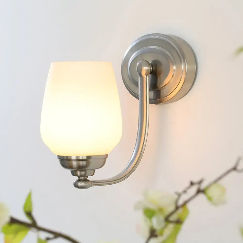 Nickel Glass Wall Lamp