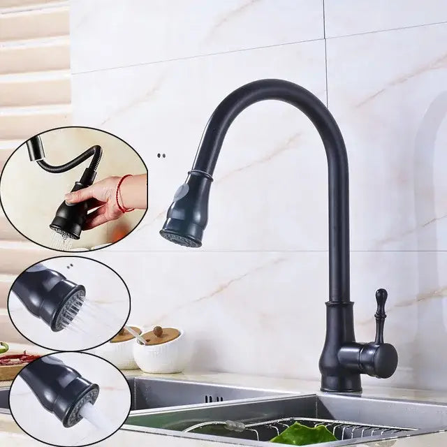 Nickel Curved Spout Faucet