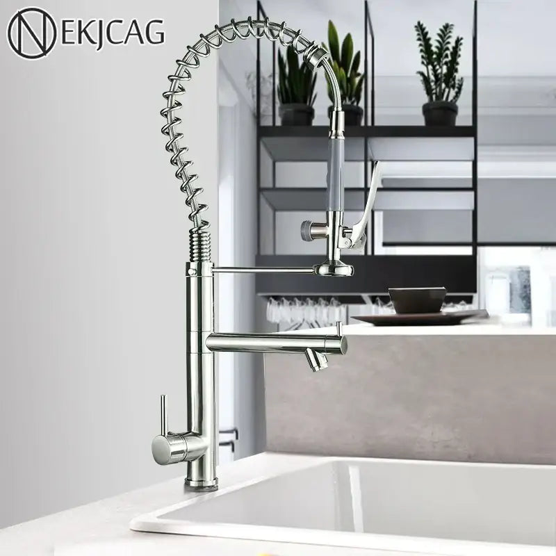 Nickel Spring Pull Faucet