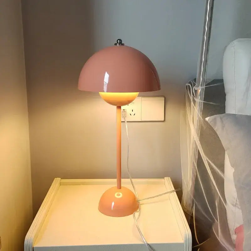 Burgundy Flower Floor Lamp