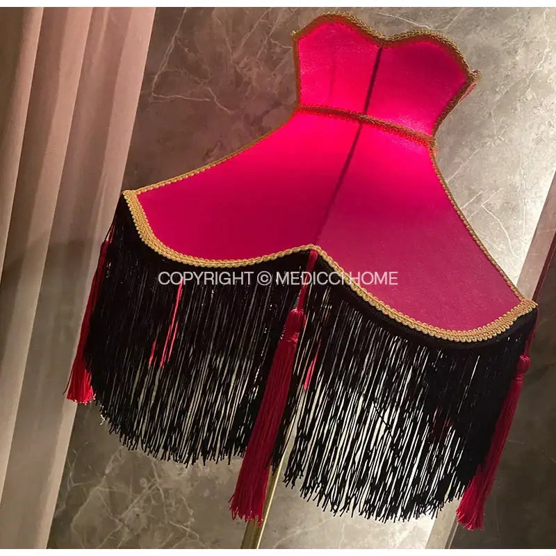 Burgundy Velvet Scalloped Shade