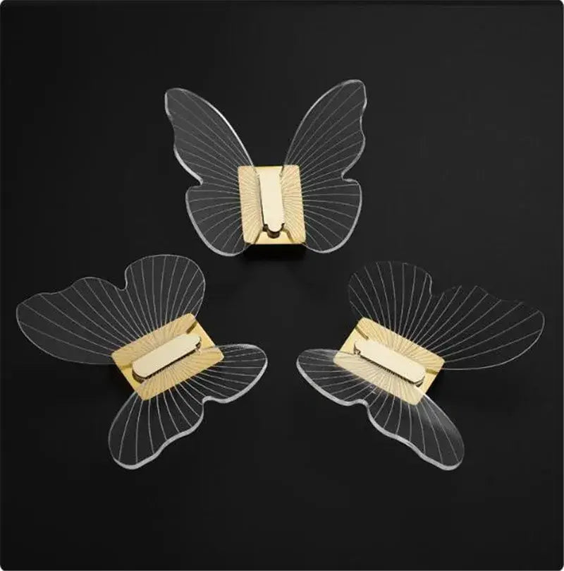 Gold Acrylic Butterfly Hook