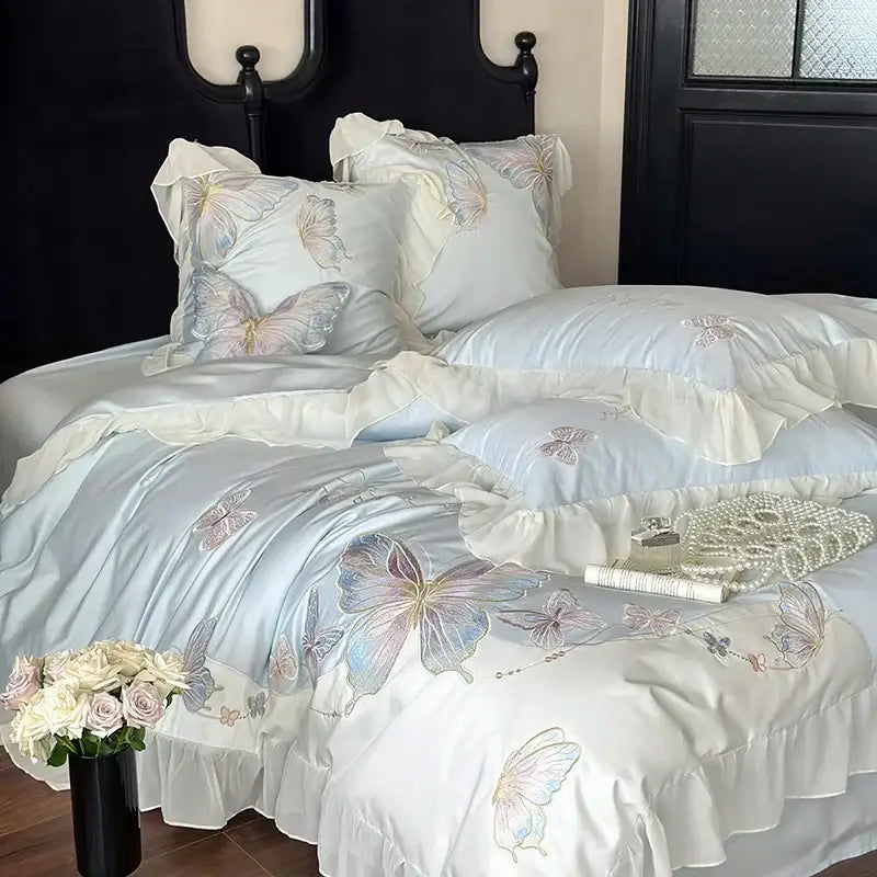 Pink Lace Bedding Set