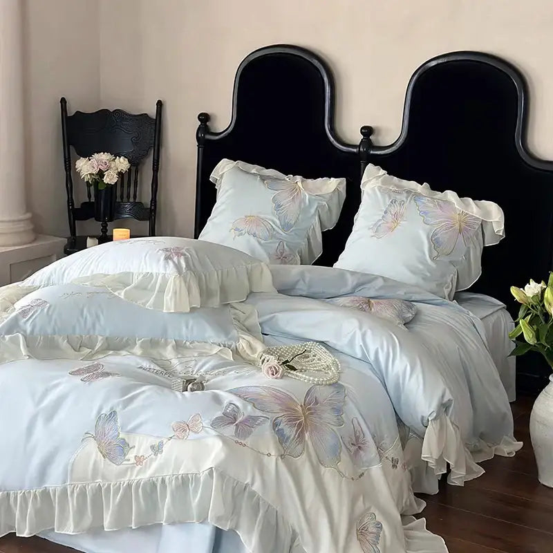 Pink Lace Bedding Set