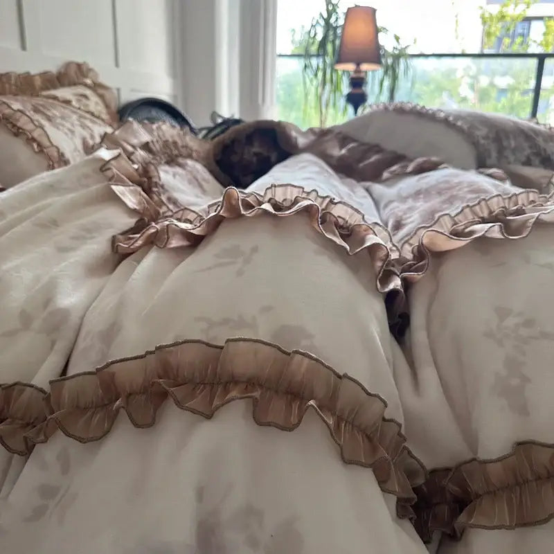 Velvet Floral Lace Bedding