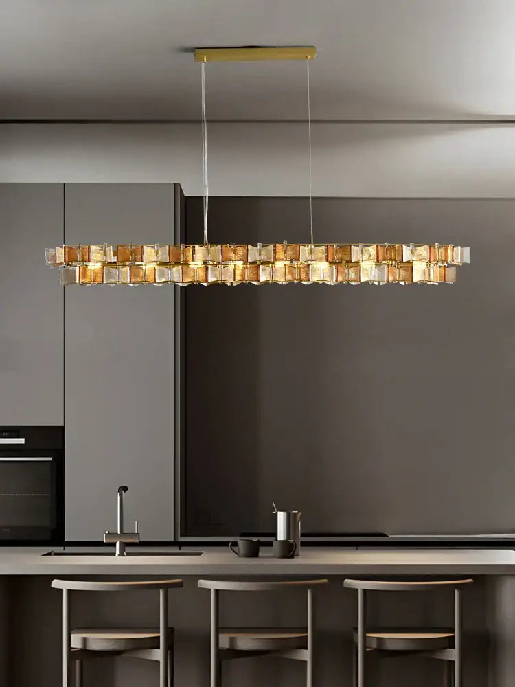 Gold Butterfly Glass Chandelier