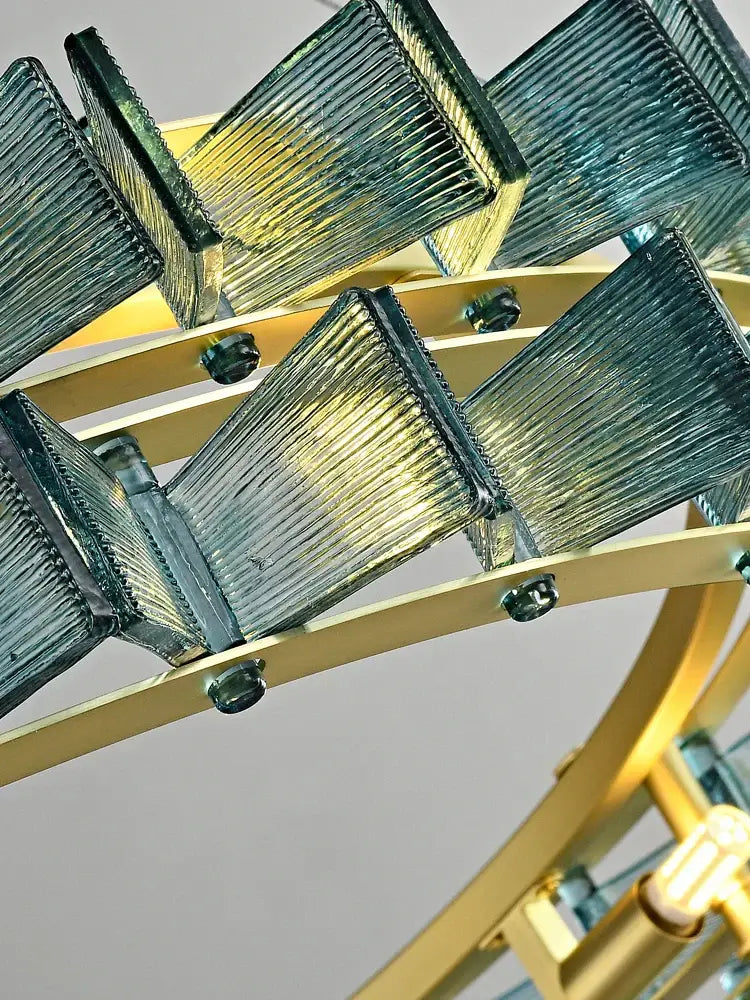 Gold Butterfly Glass Chandelier