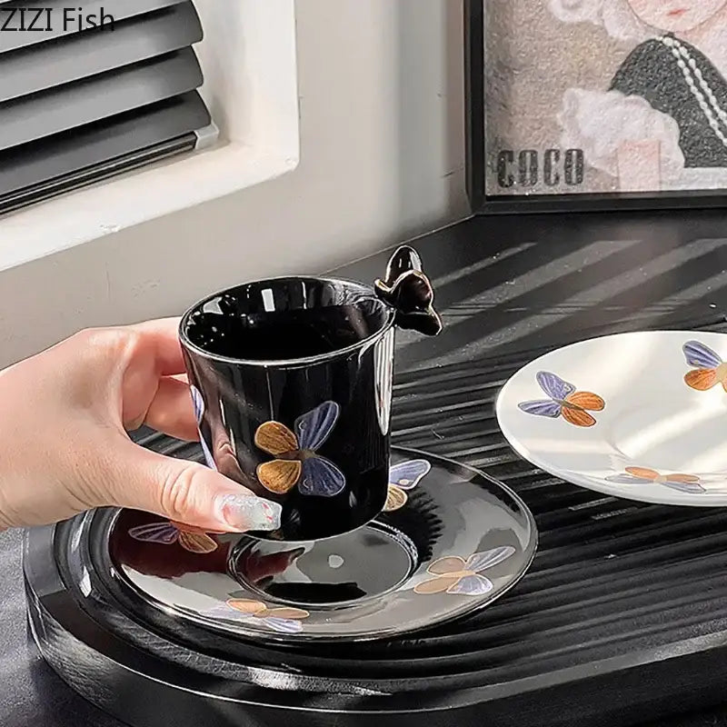 Butterfly Ceramic Cup Set