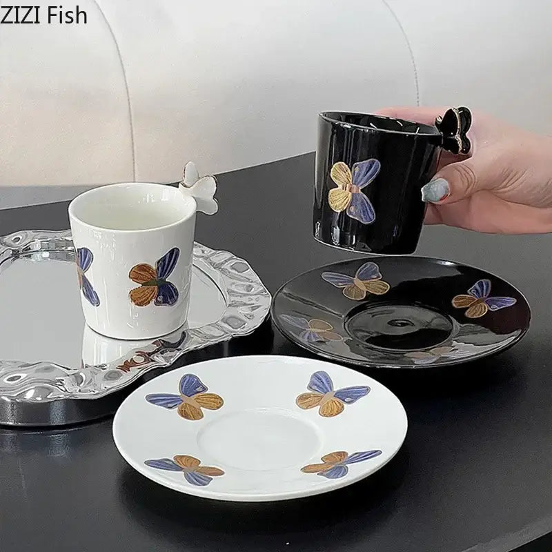 Butterfly Ceramic Cup Set