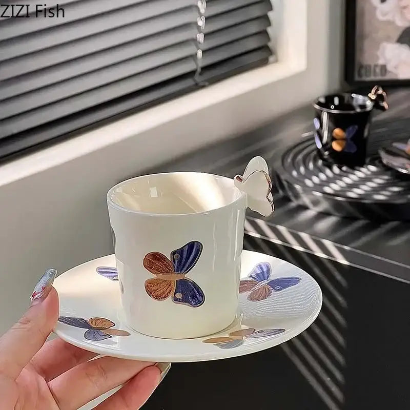 Butterfly Ceramic Cup Set