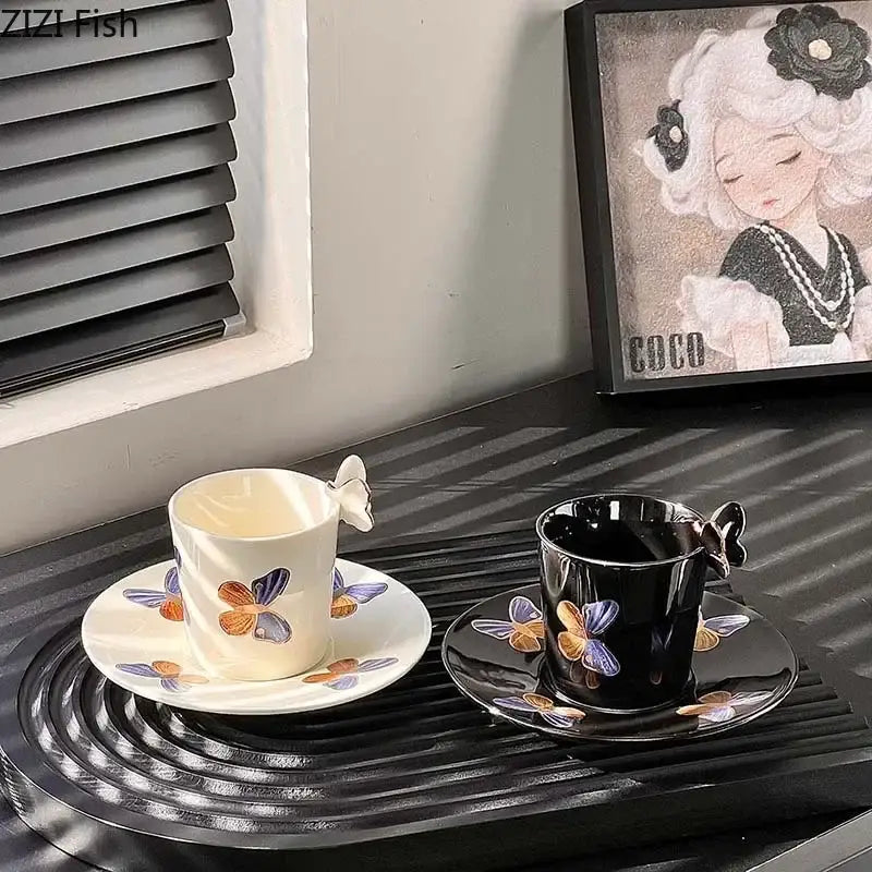 Butterfly Ceramic Cup Set