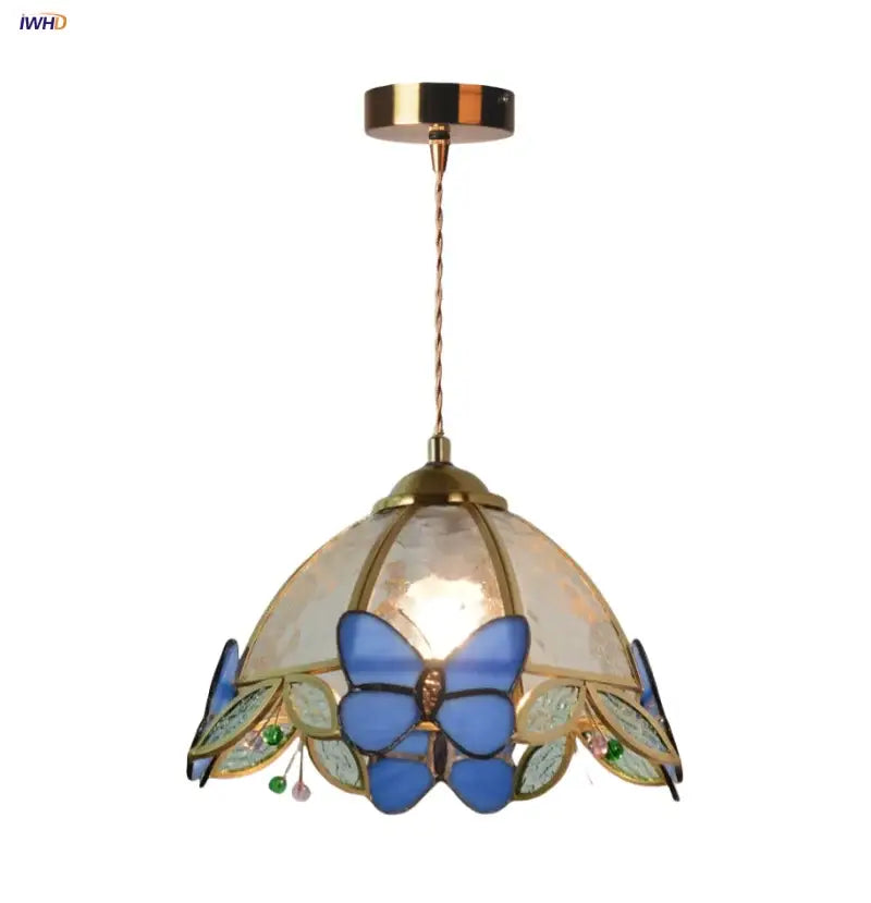 Blue Green Butterfly Pendant