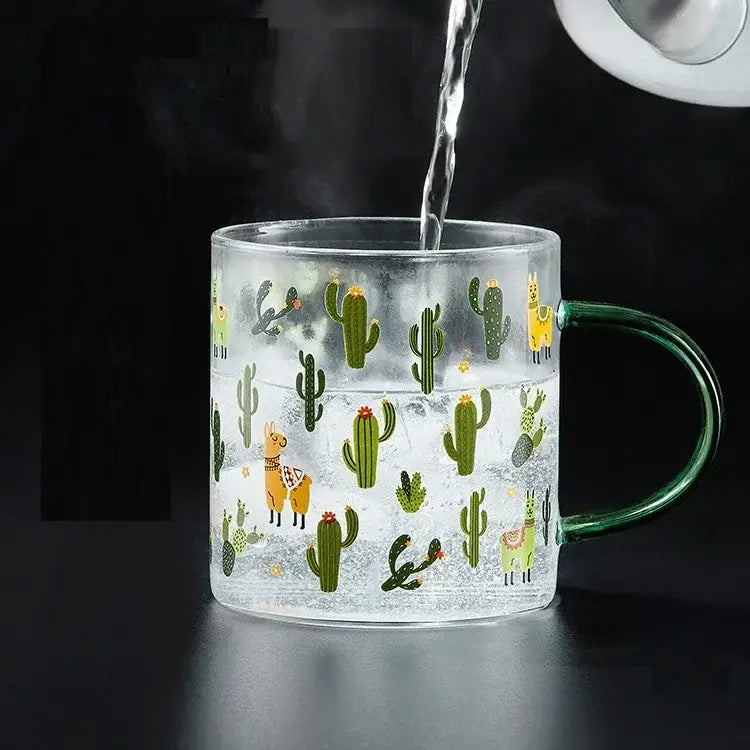 Cactus Glass Tea Cups