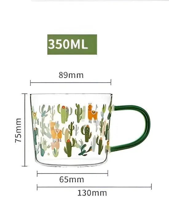 Cactus Glass Tea Cups