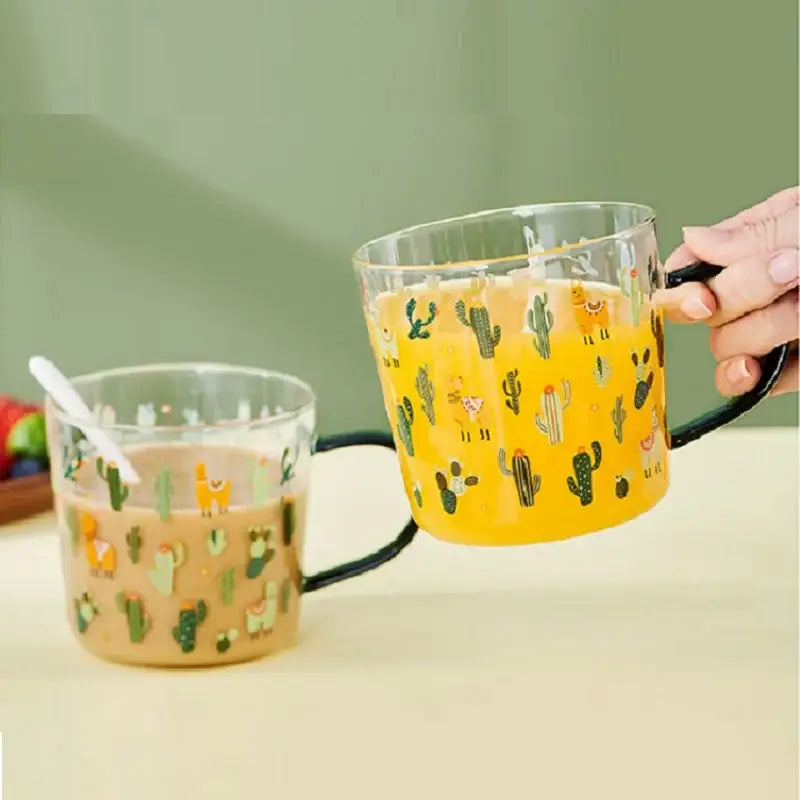 Cactus Glass Tea Cups