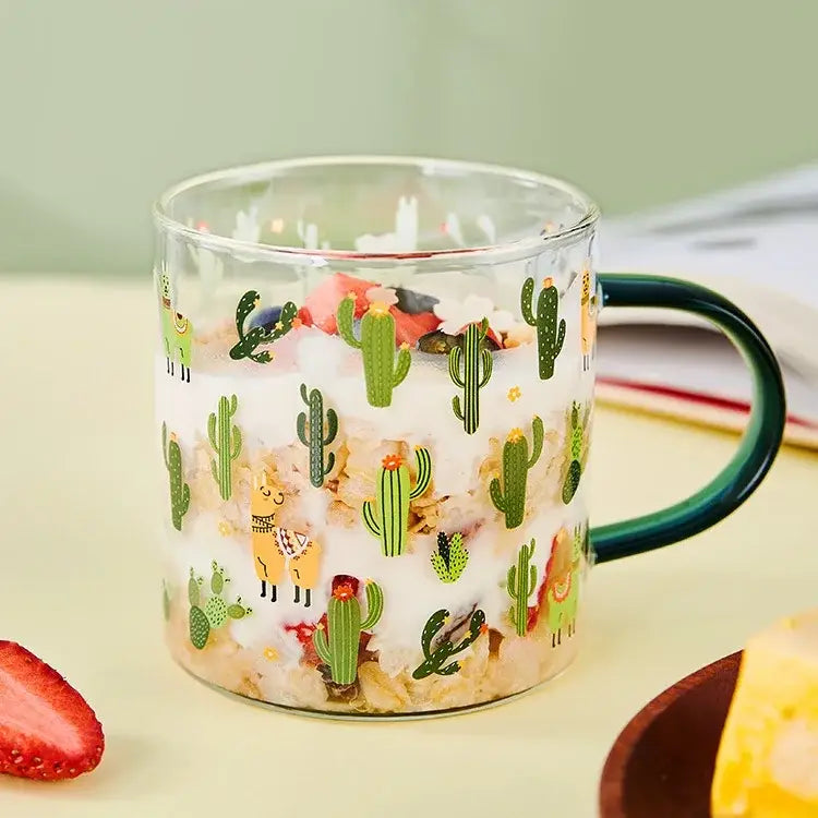 Cactus Glass Tea Cups