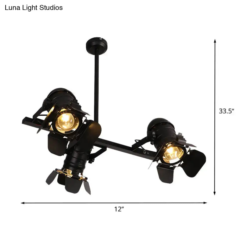 Black Art Deco Chandelier