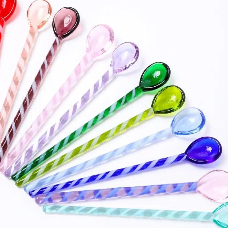 Colorful Glass Stirring Spoons