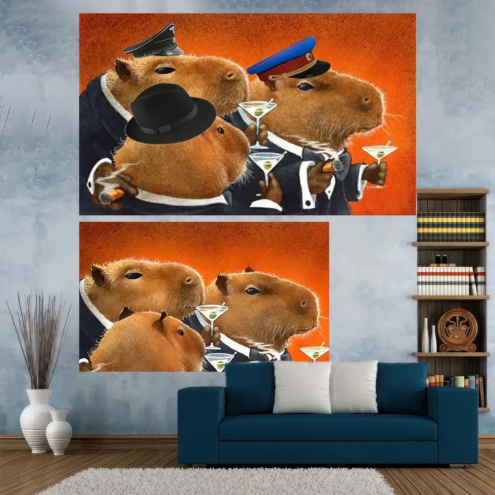 Orange Martini Wall Tapestry