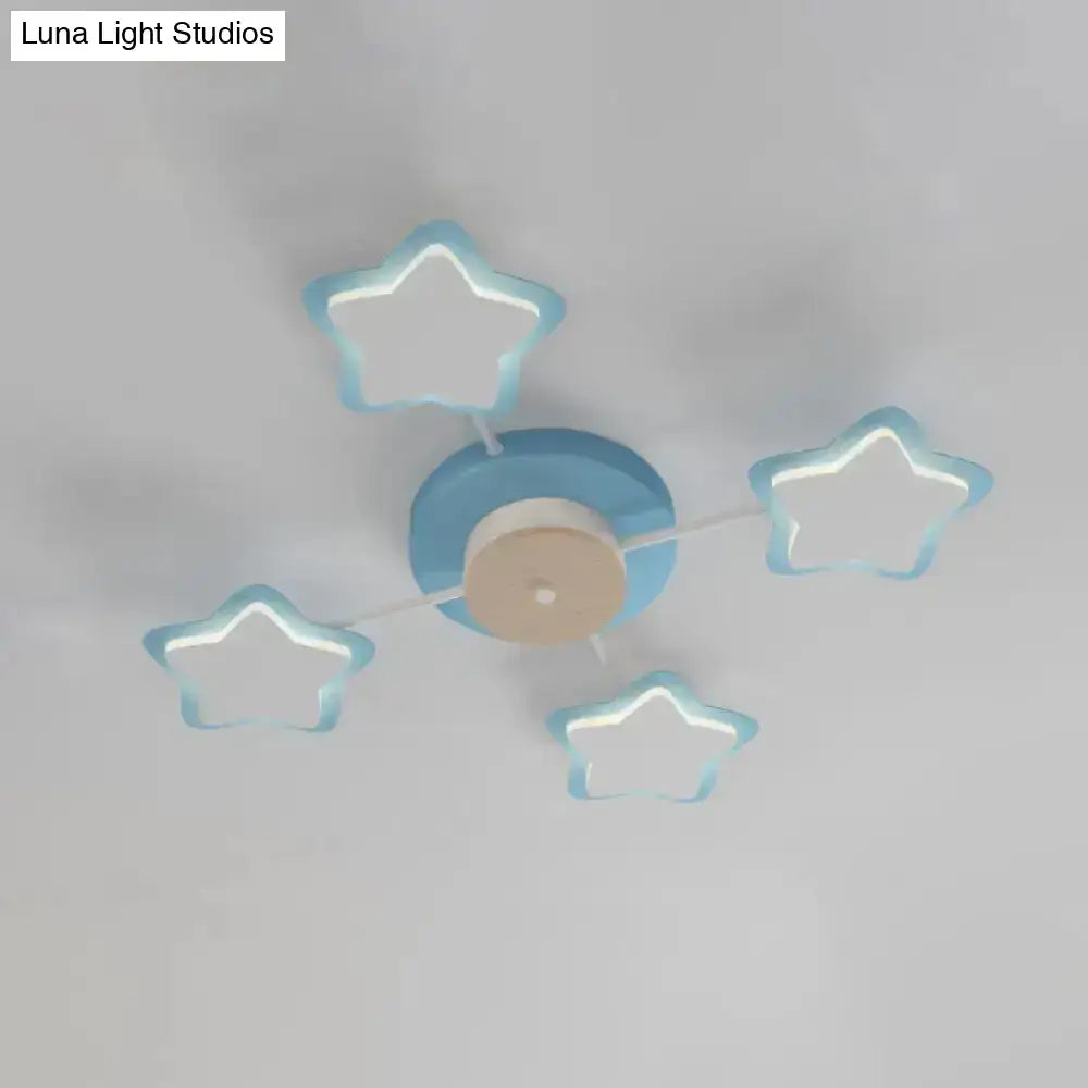 Pink Star LED Ceiling Light