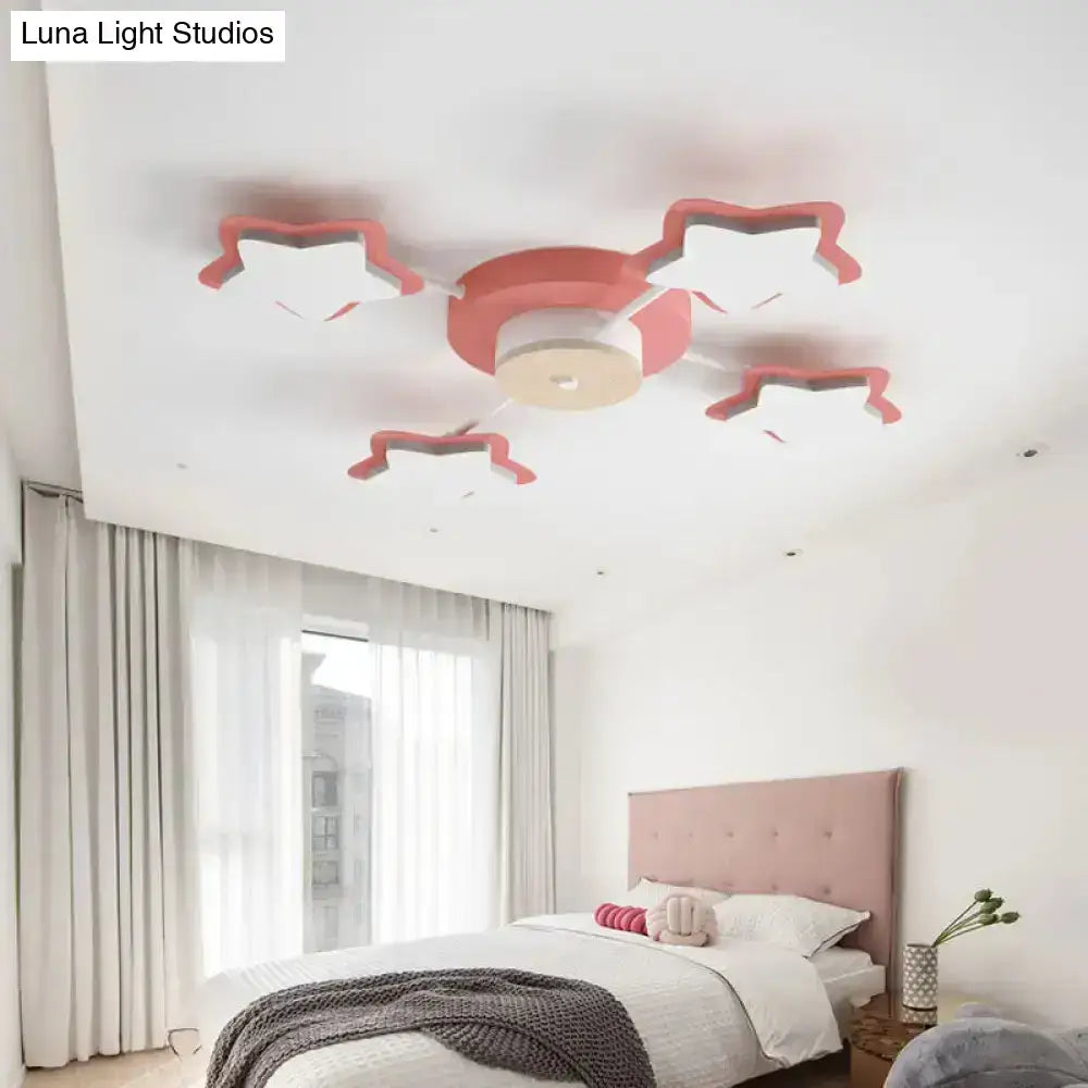 Pink Star LED Ceiling Light