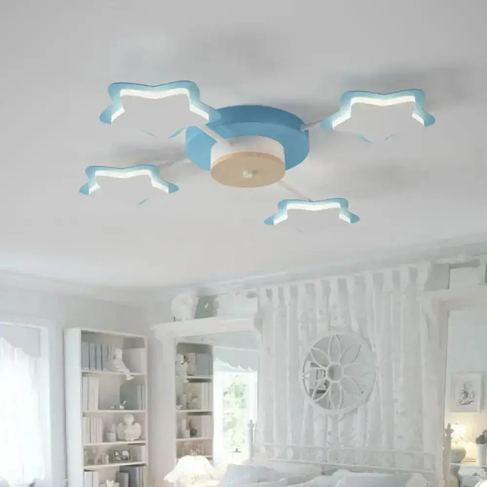 Pink Star LED Ceiling Light