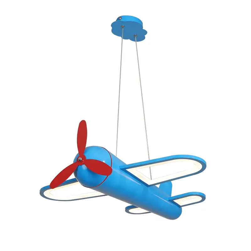 Blue Airplane Pendant Light