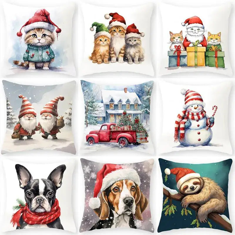 Christmas Animal Pillowcase Set