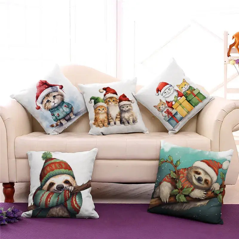Christmas Animal Pillowcase Set