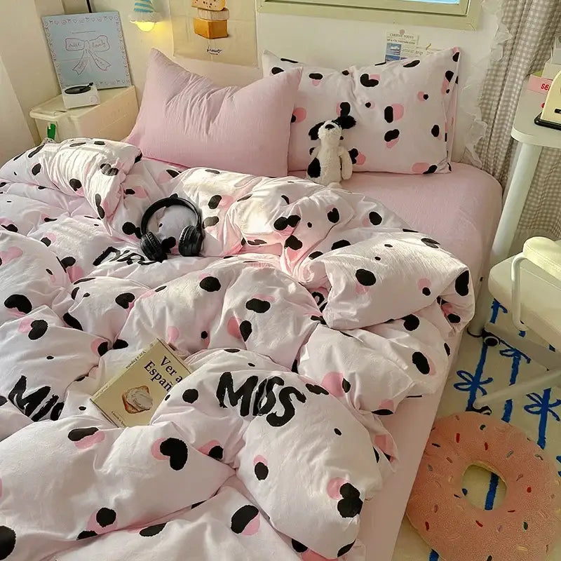 Satin Cartoon Animal Bedding