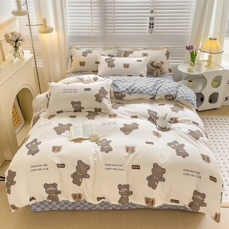 Gray Animal Print Bedding