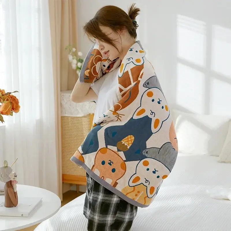 Cartoon Cotton Bath Towel