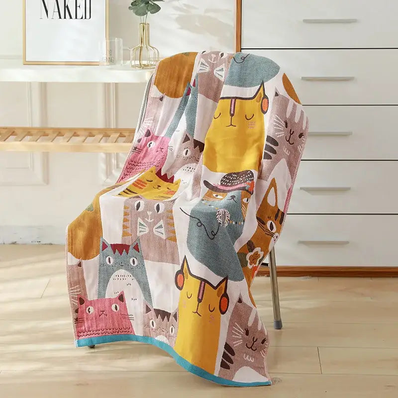 Cartoon Cotton Kids Bath Towel