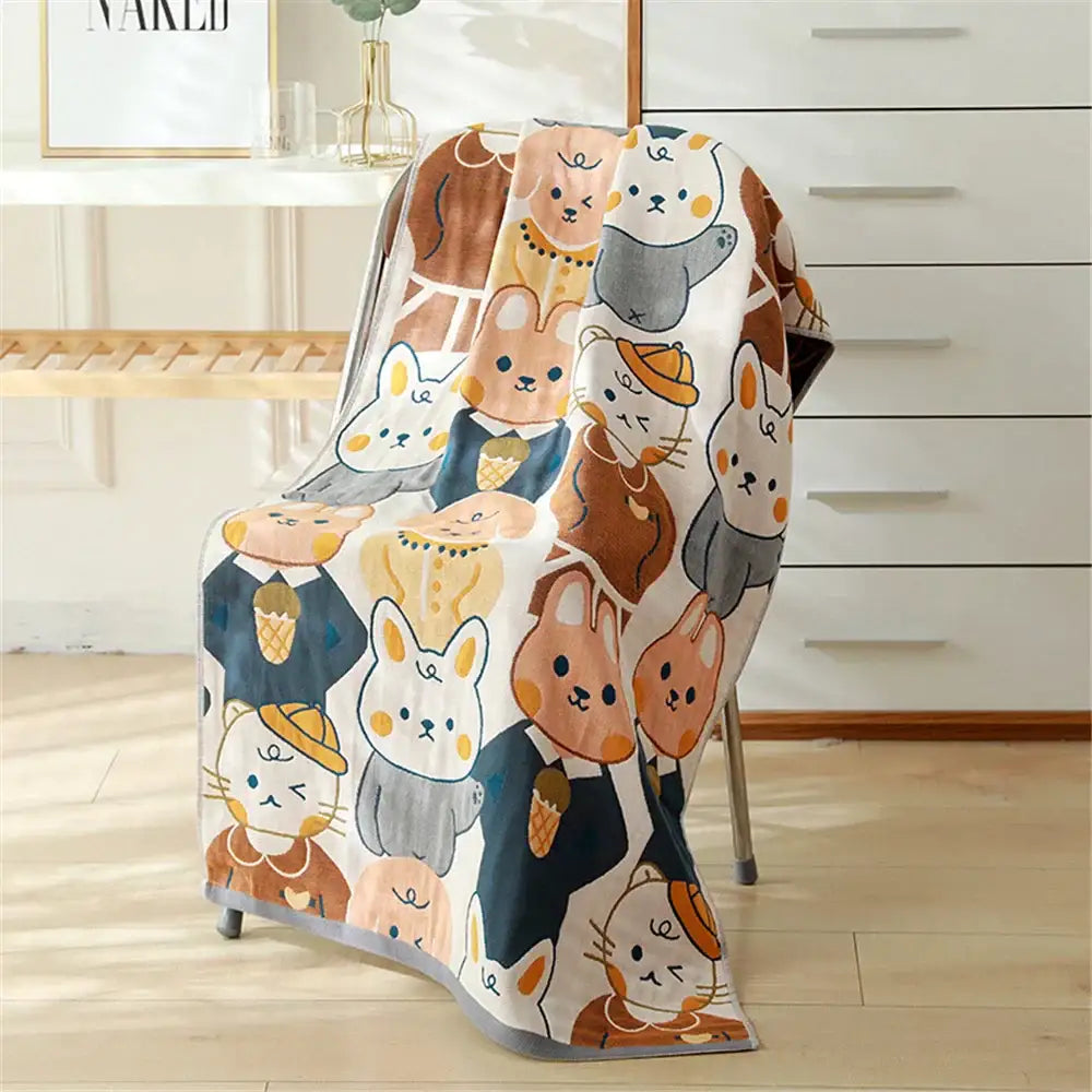 Cartoon Cotton Kids Bath Towel