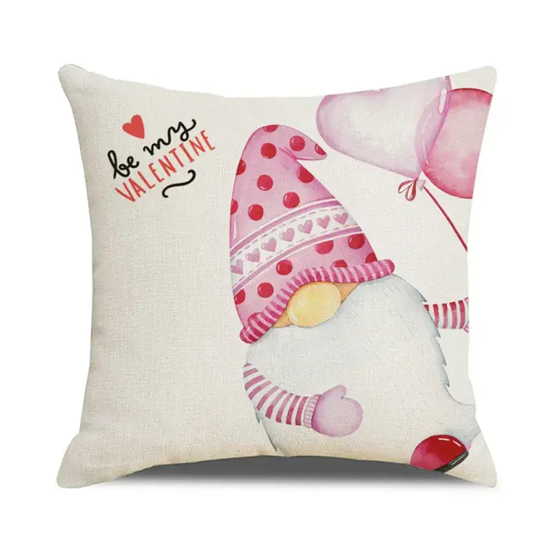 Linen Cat Teacup Pillowcase