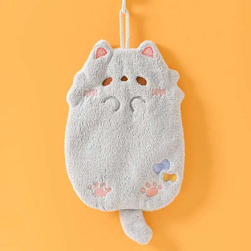Pink Cartoon Hand Towel